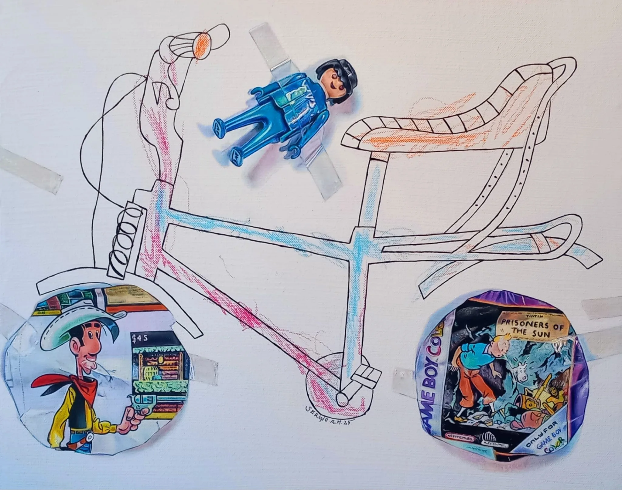 Art attack — Óleo sobre lienzo, 41 × 33 cm