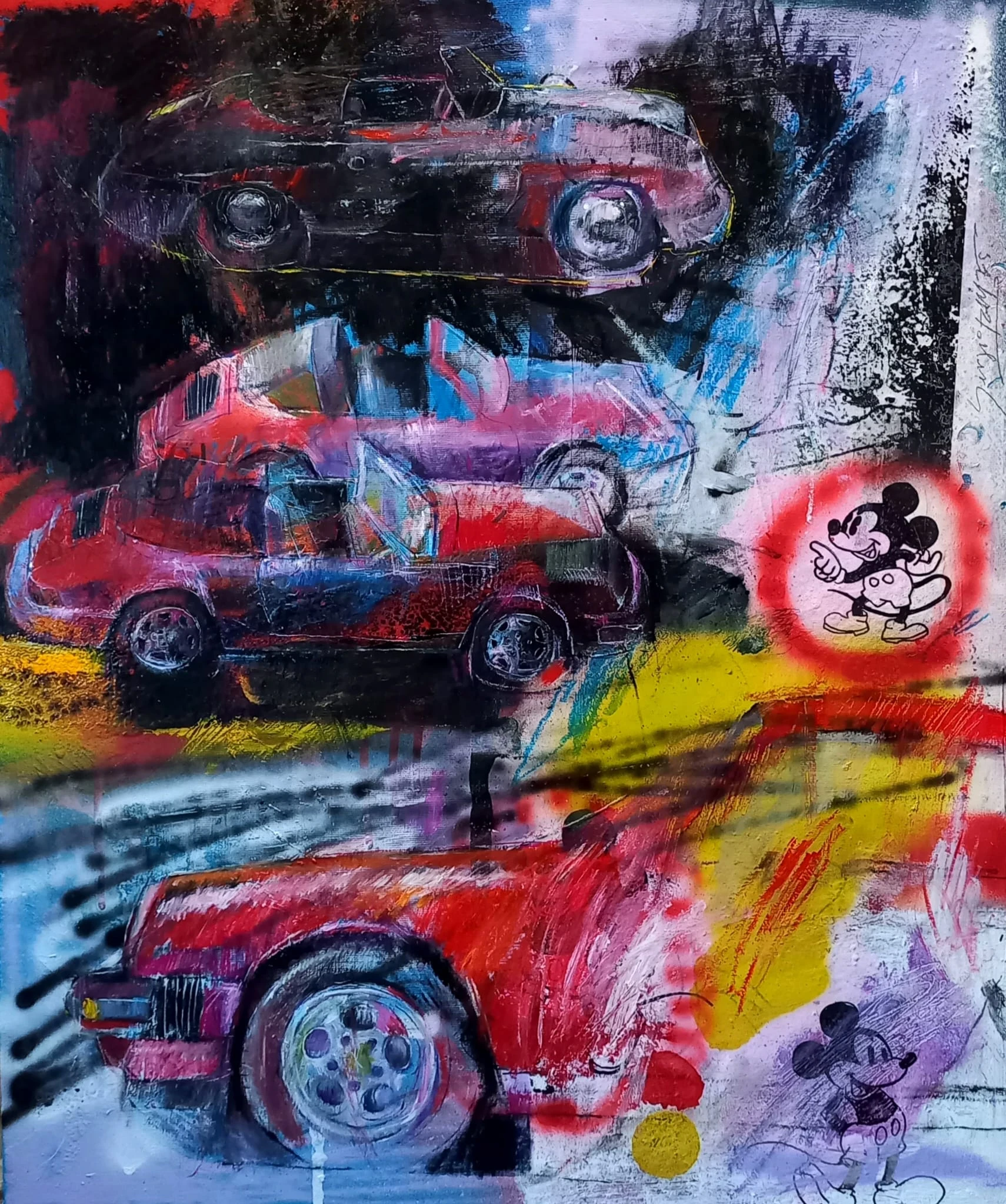 Breakin the rules I — Técnica mixta sobre lienzo