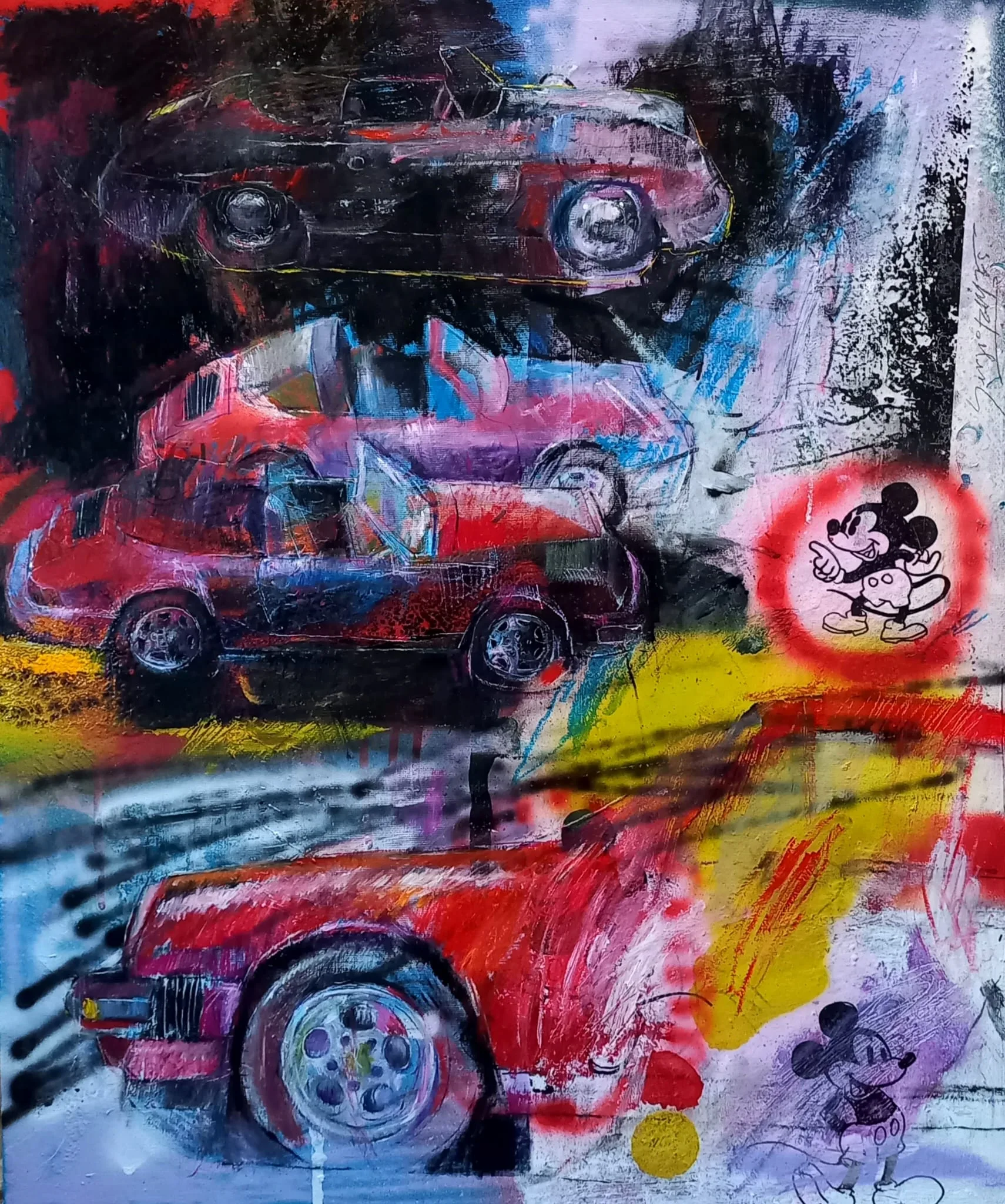 Breakin the rules I — Técnica mixta sobre lienzo