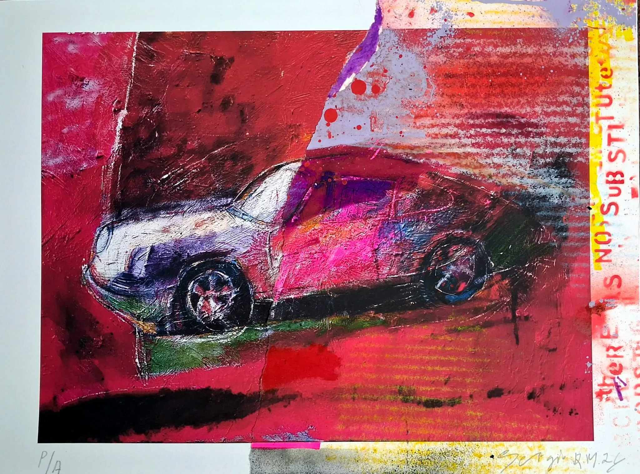 Breakin the rules · There is no substitute — Impresión giclée intervenida a mano (técnica mixta), 40 × 30 cm