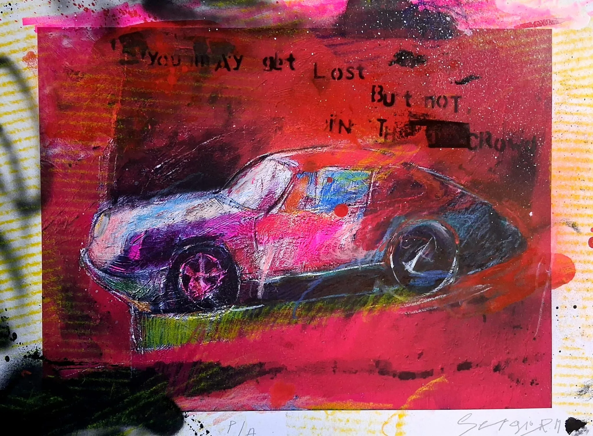 Breakin the rules · You may get lost, but not in the crowd — Impresión giclée intervenida a mano (técnica mixta), 40 × 30 cm