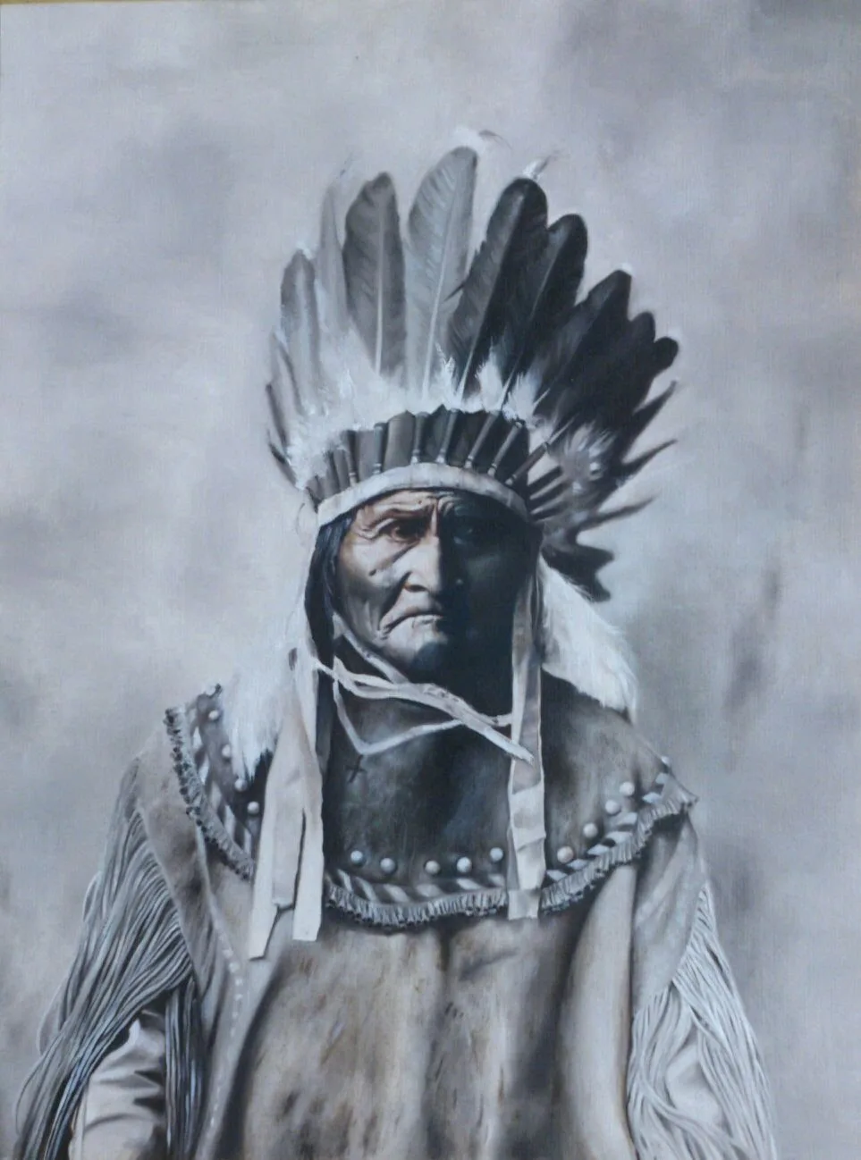 Geronimo — Óleo sobre lámina para óleo encolada en tabla