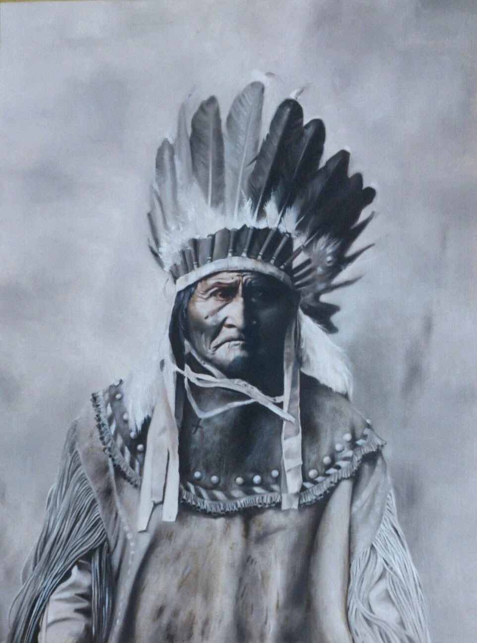 Geronimo — Óleo sobre lámina para óleo encolada en tabla