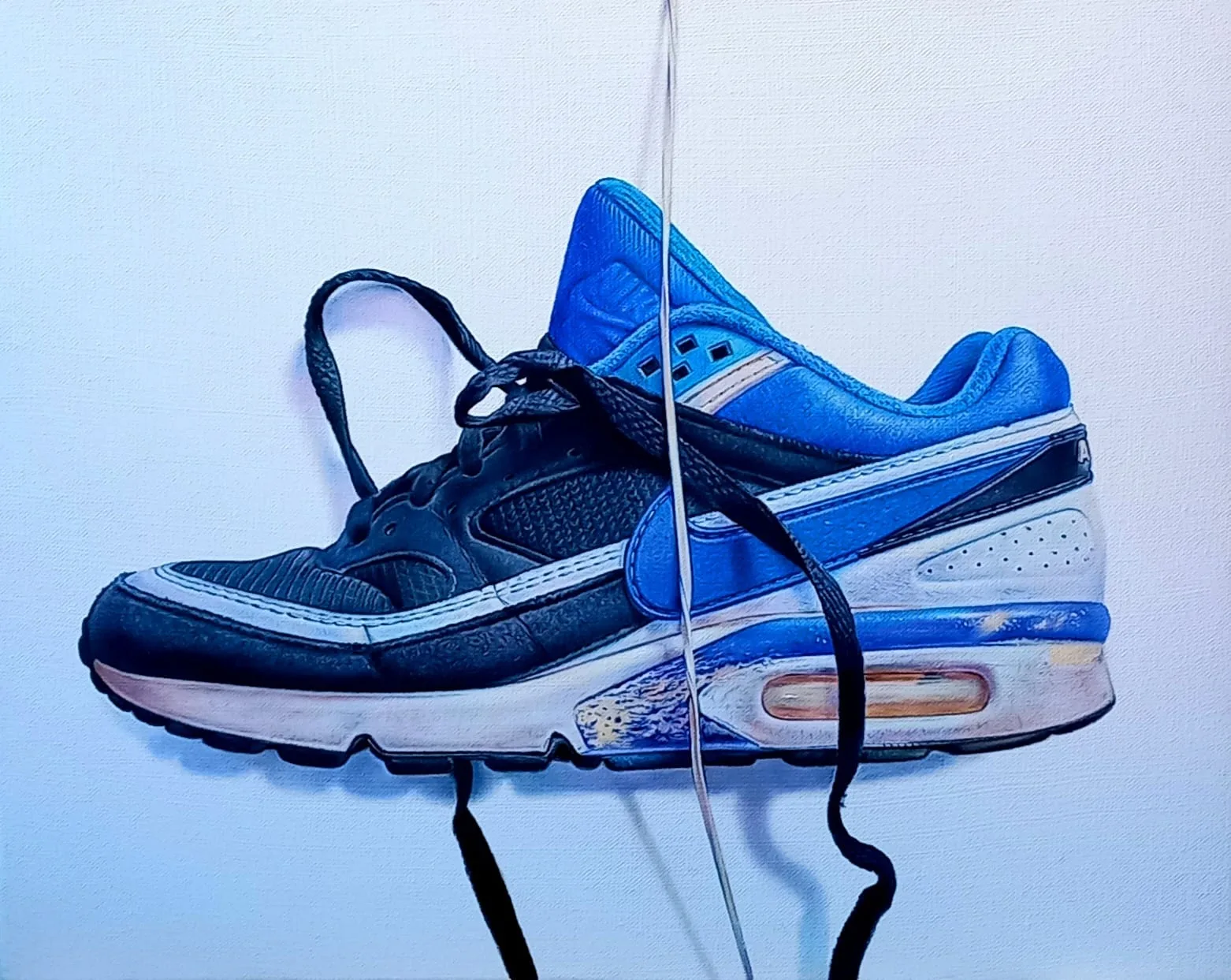 Nike air max bw — Óleo sobre lienzo, 33 × 41 cm