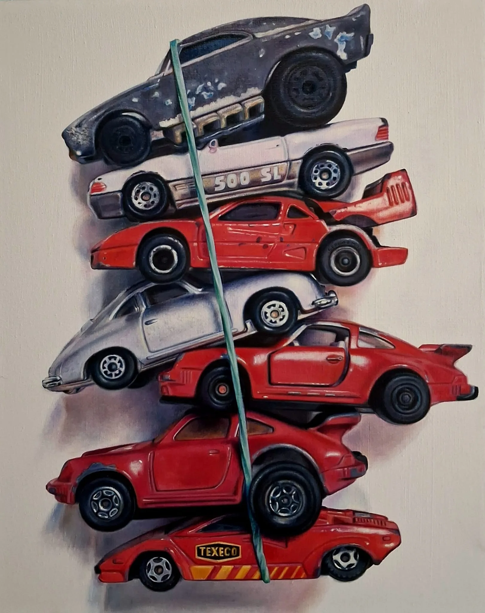 Vintage legends — Óleo sobre lienzo, 33 × 41 cm